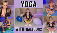 Yoga time with balloons
