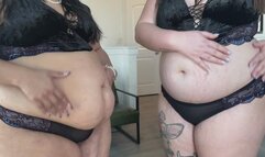 BBW Belly Play with Feeder and Feedee (720p)