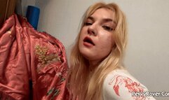 Face Sitting With Blonde Princess In Red Fishnets