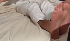 My slave licks the dirt off my divine feet