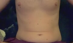 Laid-Back Tease: Freeballing in Basketball Shorts Before a Hot Shower