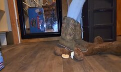 Cowgirl boot toy trample
