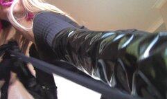 Lick My All Black Shiny Pants Ass