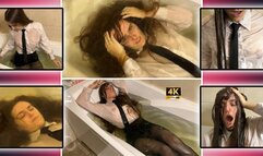 Secretary Underwater in Clothes and Wet Hair on Face 4K - Pantyhose - Nylon - Wet Clothes - Long Hair - Seaweed - Breath Holding - Wet Look - Wet Nylon - Foot Fetish - Bubbles - Screaming Underwater - Bathtub - Wet Pantyhose - Underwater Wrestling - Upski