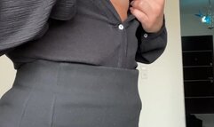 Horny wife showing her titties