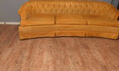 Fifi tries to walk on her slippery slimy floor covered in monster slime covered wearing high heel mule stilettos *NEW*