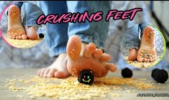Sexy feet Asmr food Crushing