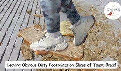 Leaving Obvious Dirty Footprints on Slices of Toast Bread