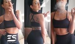 Sporty smoking after doing my exercises