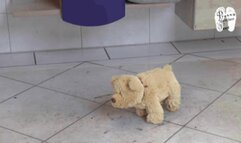 Stuffed toy under Flip Flops