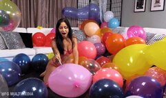 Mass Balloon Pop Compilation #1 starring Summer Raez, Sushii Xhyvette, Sydney Paige, & Ziva Fey - 720 hd
