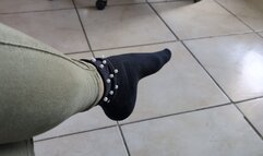 Katherine sexy socks and highly arched feet