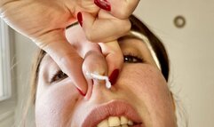 Nose Squeezing Snot Drip POV