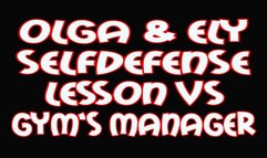 Lethal Blonde and Ely selfdefense lesson VS gym's manager