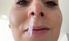 HUGE Snot Blob Gets Played With And Slurped (EXTREMELY SATISFYING)