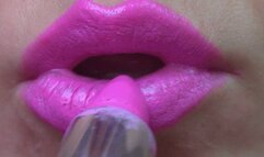 Pink Lipstick Lips Kissing