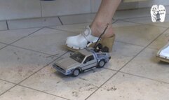 Delorean under hard wooden soles