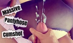 ANAL & massive CUMSHOT on my PANTYHOSE