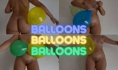Nude whit my balloons