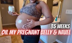 Oil my Pregnant Belly and Navel