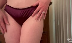 Satin Panty Flash Hairy Bush Tease Wife WMV
