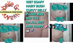 DRIPPING WET SHOWER ON Jet Black HAIRY Bush BIG TITS PLUMP ASS CURVY BELLY
