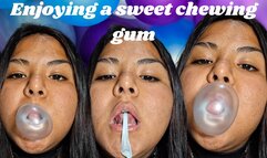 Eating a delicious gum