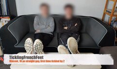 Vincent, 18 yo straight guy, first time tickled by 2 (Full HD)