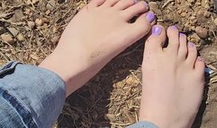 Walking BAREFOOT at a Construction site
