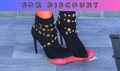 Milking His Cock & Balls Under My Suede Ankle Boots & Plexiglass - Ultimate Bundle - 50% DISCOUNT - A142ULT