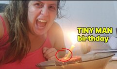 Giantess Celebrates a Tiny Man’s Birthday… Then Eats Him!