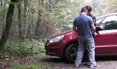 Bareback sex in the woods