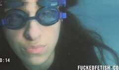 wmv Mia closeup apneas pool cold black neoprene skinny CPR end