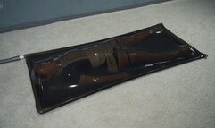 New transparent black vacuum bed with maid and vibro