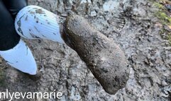 Outdoor Muddy White Socks
