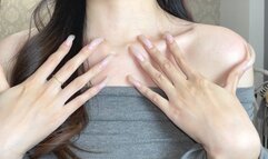 #197 - Scratching myself with long natural claws