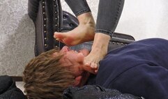 Mistress Anfisa - Licking soles with pressure on his neck