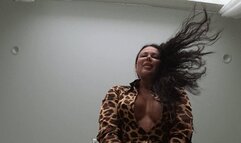 Giantess LorY will make you jerk off under her dress b