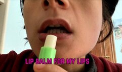 lip balm on my lips