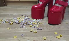 Red Platform crush food