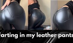 Do you want to be the slave of my farts? Farting in my leather pants