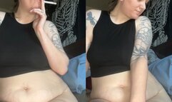 Chubby Mom Smoking in Bed