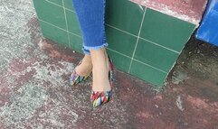 Kendall's stiletto heels dangling from her gorgeous feet (5)