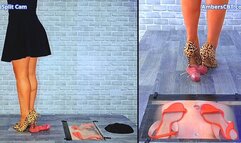 Smashing His Cock & Balls Under My Wild Stilettos - Split Cam - A143SPLIT