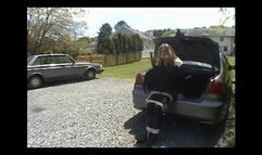 20 year old community college student tied up and gagged outdoors and hogtied in the car trunk