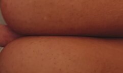 Big Cumshot all over huge tits bbw African Anele