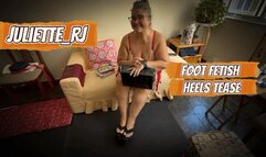 Juliette_RJ Opening Her Valentines Present and Trying the New Red Stilettos For You - FOOT FETISH - STILETTOS - WEDGE FLIP FLOPS - THICK BODY - HEELS TEASE - BODY TEASE