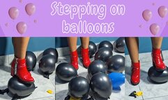 Stepping on balloons