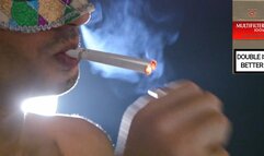 Smoking 2 Multifilter Red 100s at the same time