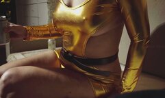 Golden Micro Dress, 2 ????liquids, and a Stuffed Belly